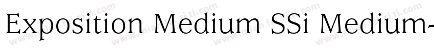 Exposition Medium SSi Medium字体转换
